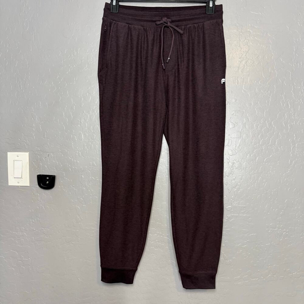 Fabletics Men's The Cloud Jersey Jogger Deep Plum Purple Heather Medium M
